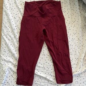 Lululemon Deep Red Leggings